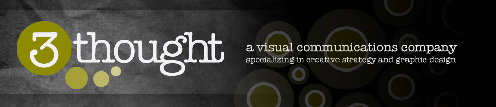 3thought: a visual communications company specializing in creative strategy and graphic design