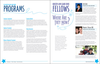 Sample spread from editorial section of Program Book
