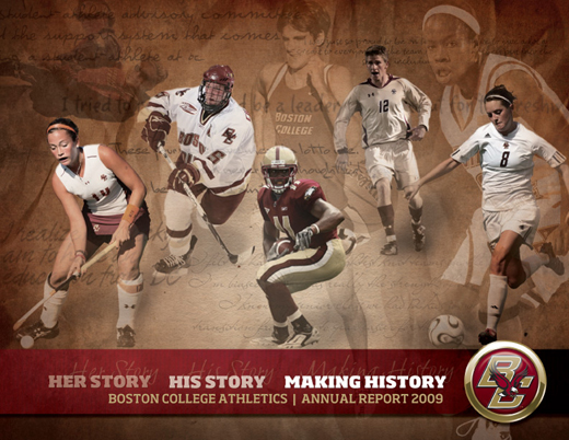 Boston College Athletics Annual Report Cover Design by 3thought