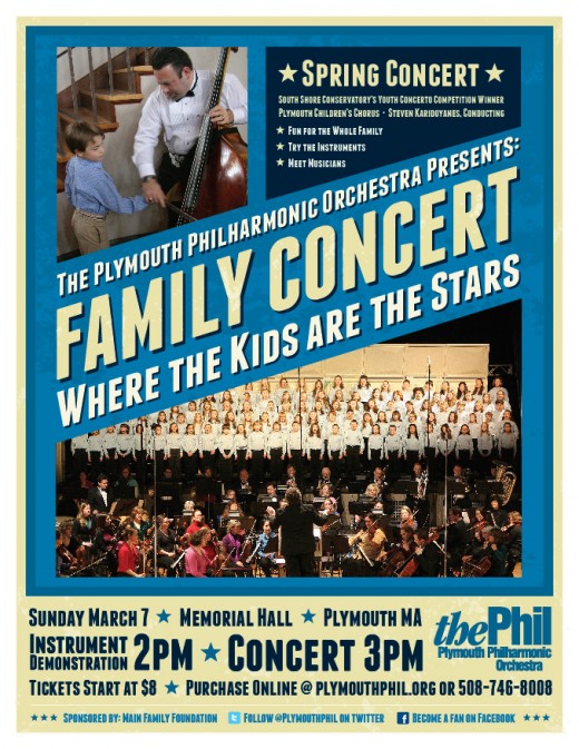 Plymouth Philharmonic Family Concert Poster Design