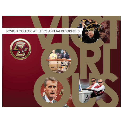 Boston College Athletics Annual Report Design by 3thought