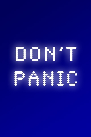 iphone 3 or 3g 640x320 Dont Panic Wallpaper