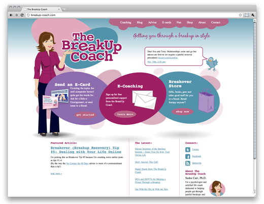 The Break Up Coach Website Design by 3thought