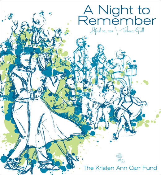 Kristen Ann Carr Fund "A Night to Remember" Poster & Invitation Design by 3thought