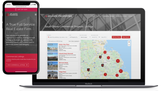Atlantic Properties Commercial Real Estate Website Redesign and Build Out Integration