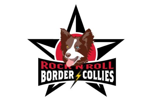 Rock N Roll Border Collies Logo Design by 3thought