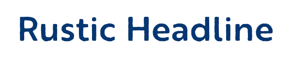 Rustic Headline Font